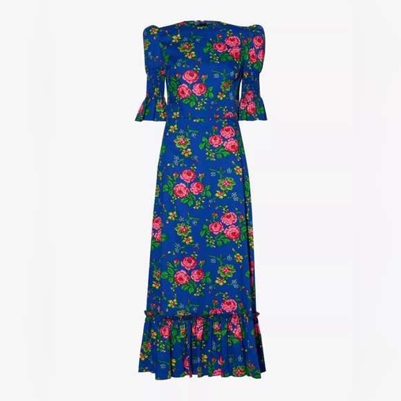 The Vampire’s Wife Toto dress in blue floral cotton, size 18 UK / 14 US. NWOT. - Picture 2 of 9